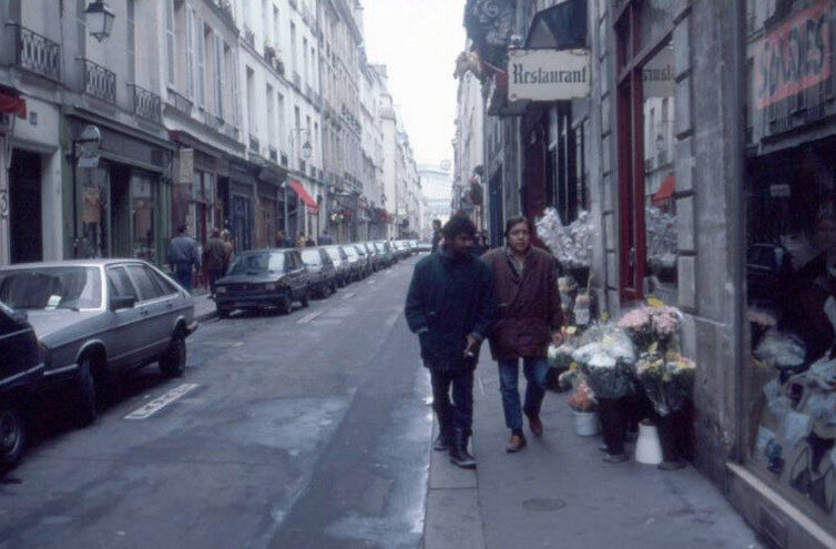 Marco Polot et Alain Peters. Paris 1987. Photo Daniel Sauvaget.